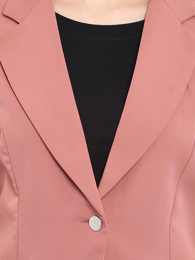 lapel neck button detail blazer - 15709466 - Zoom Image - 5