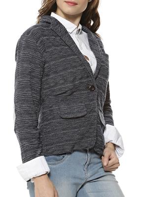 elbow patch button detail blazer - 15709611 - Standard Image - 2