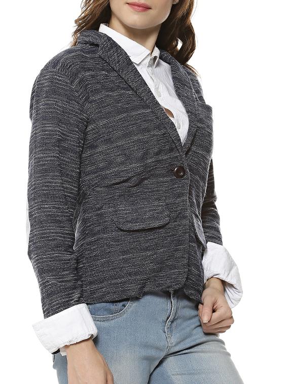 elbow patch button detail blazer - 15709611 - Zoom Image - 2