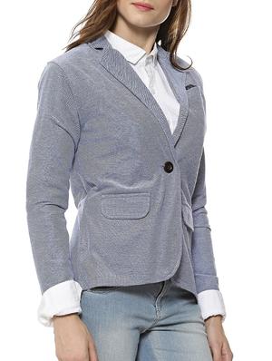 elbow patch button detail blazer - 15709614 - Standard Image - 2