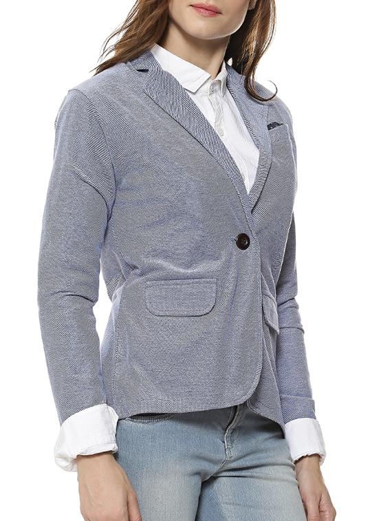 elbow patch button detail blazer - 15709614 - Zoom Image - 2