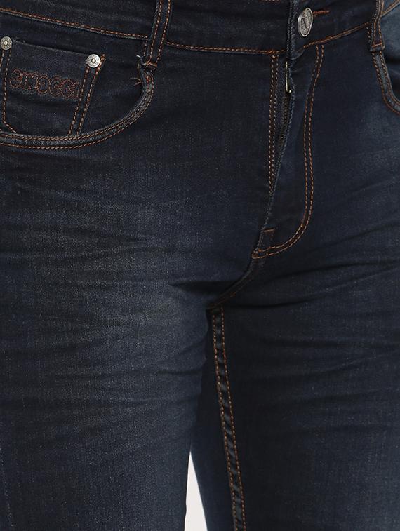 blue cotton blend washed jeans - 15709873 - Zoom Image - 5