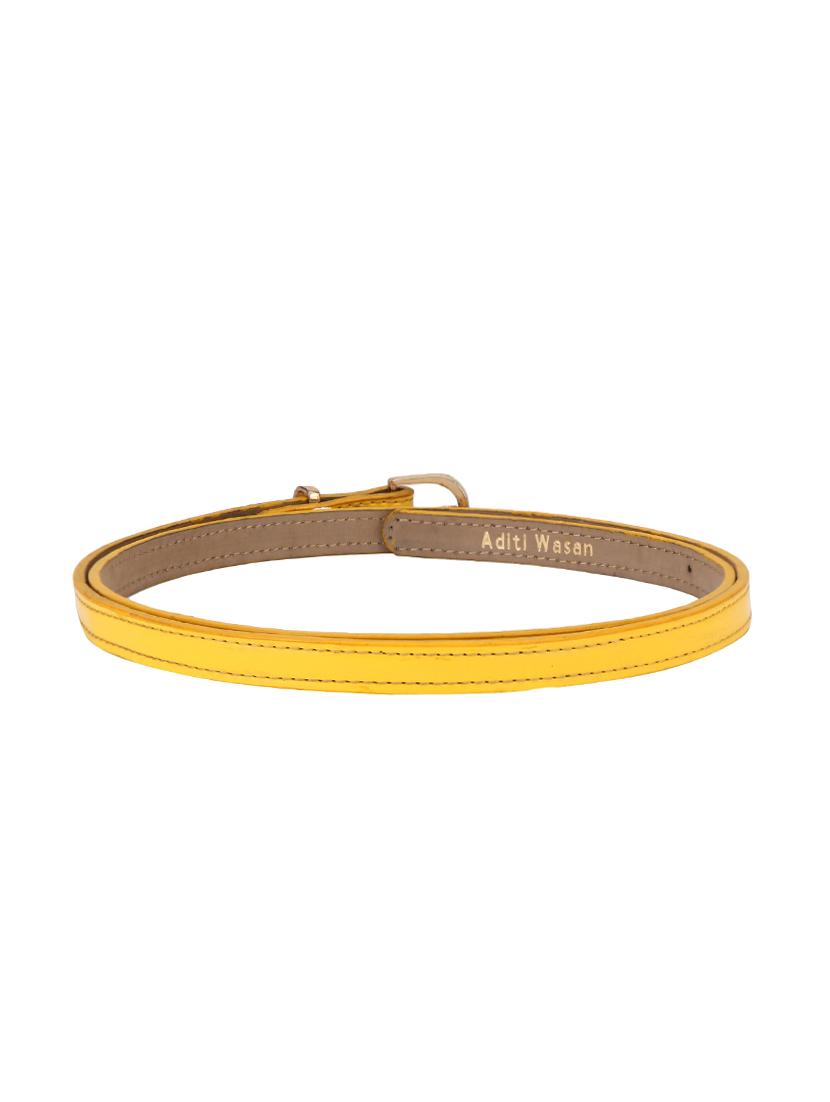 yellow leatherette (pu belt - 15710197 - Zoom Image - 2