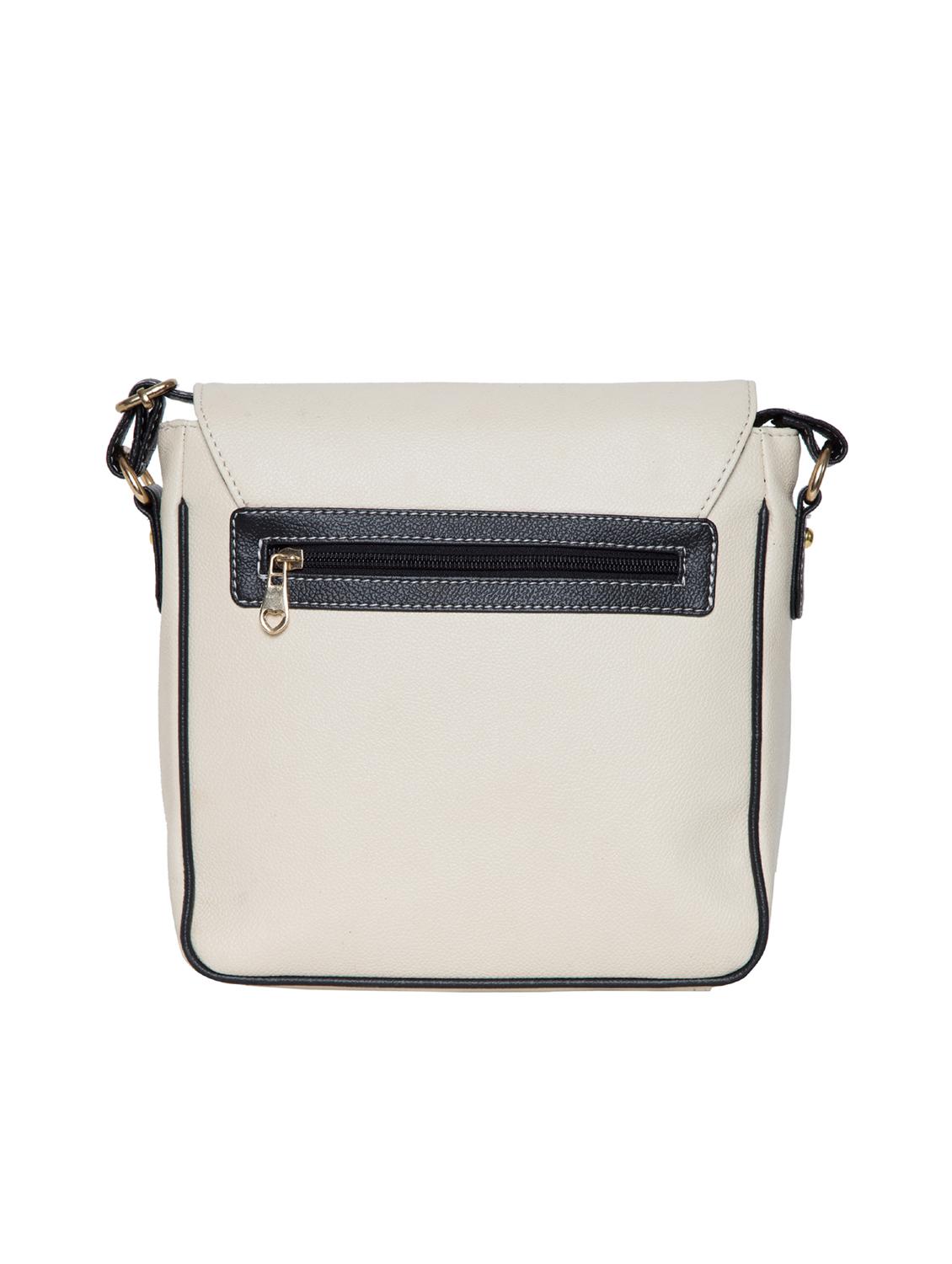 white leatherette (pu) messenger sling bag - 15710333 - Zoom Image - 2