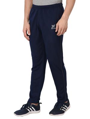 navy blue fleece full length track pant - 15711019 - Standard Image - 2