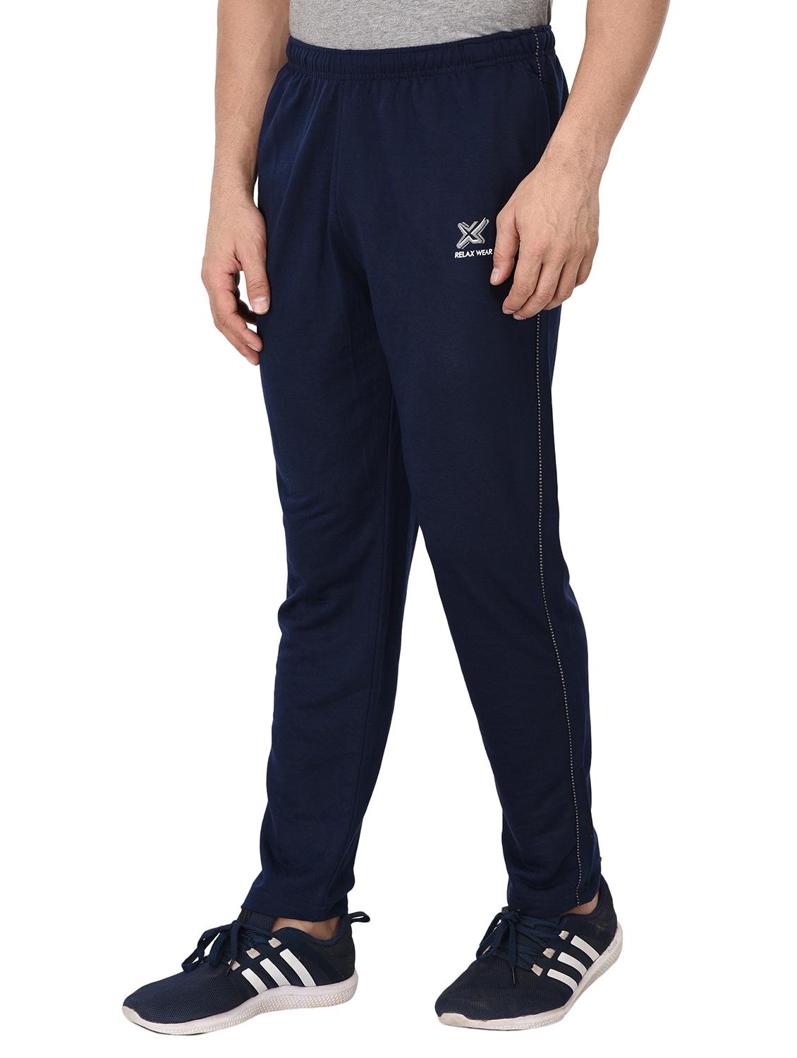 navy blue fleece full length track pant - 15711019 - Zoom Image - 2