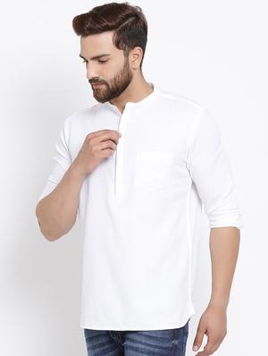 white cotton casual shirt - 15713430 - Standard Image - 2