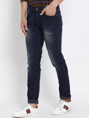 blue cotton washed jeans - 15713465 - Standard Image - 2
