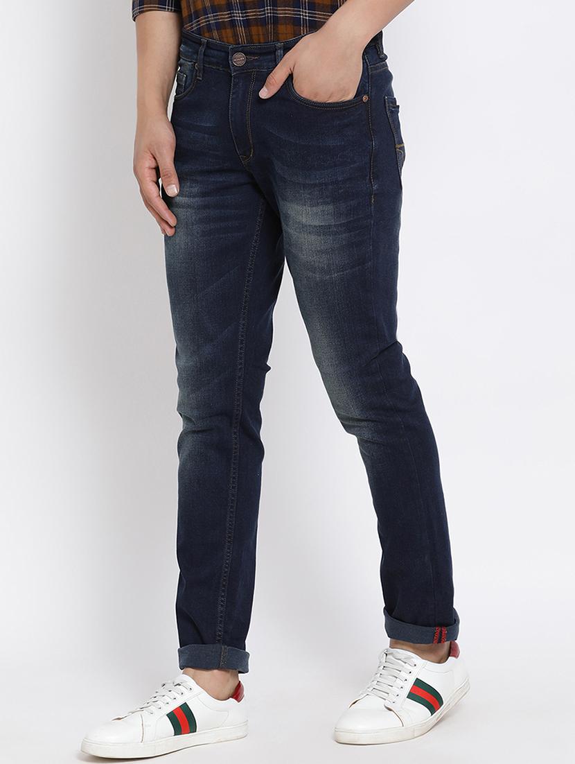 blue cotton washed jeans - 15713465 - Zoom Image - 2