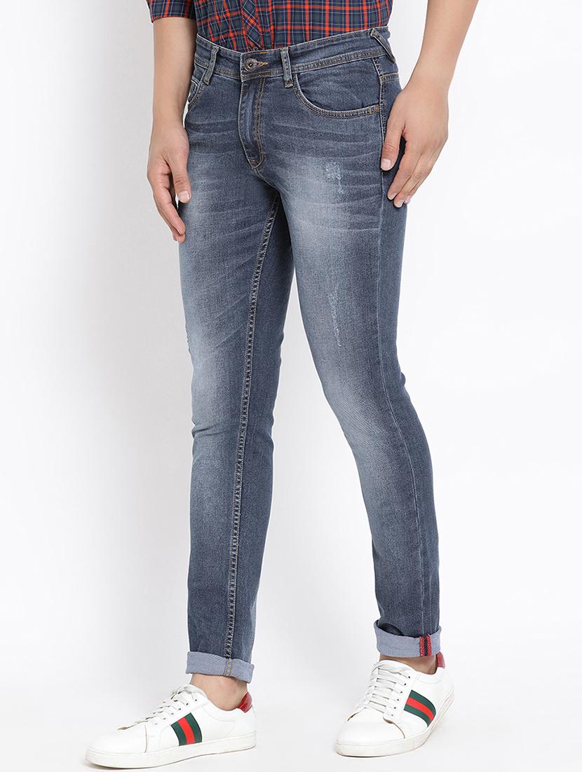 blue cotton washed jeans - 15713469 - Zoom Image - 2