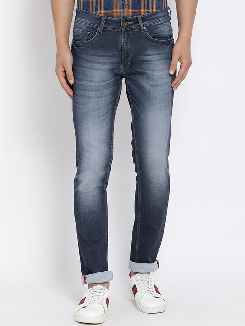 blue cotton washed jeans - 15713474 - Standard Image - 1