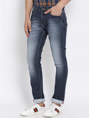 blue cotton washed jeans - 15713474 - Standard Image - 2
