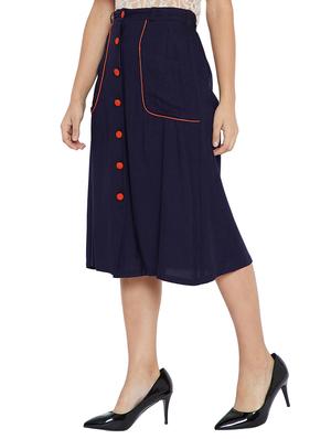 contrast button detail skirt - 15713595 - Standard Image - 2