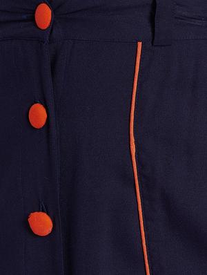 contrast button detail skirt - 15713595 - Standard Image - 5