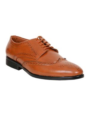 brown leatherette lace-up derbys - 15715950 - Standard Image - 2