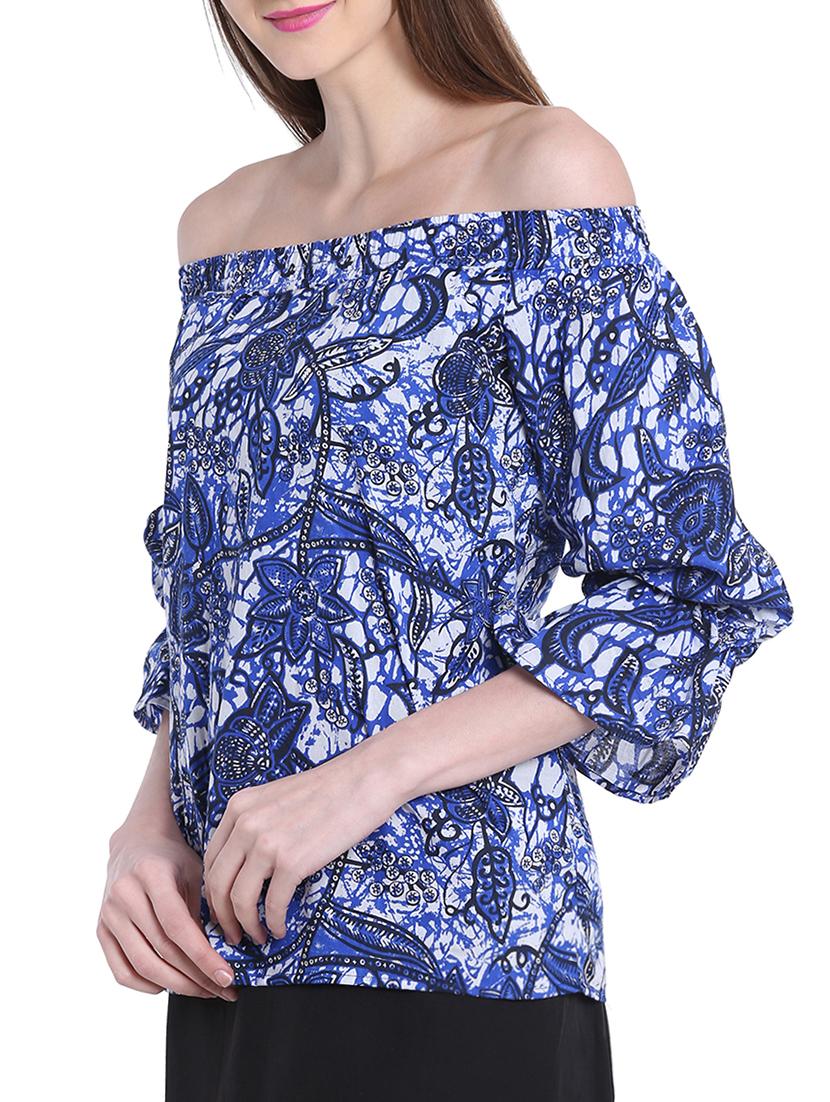 smocked off shoulder top - 15719550 - Zoom Image - 2