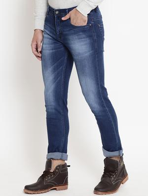 blue cotton washed jeans - 15721453 - Standard Image - 2