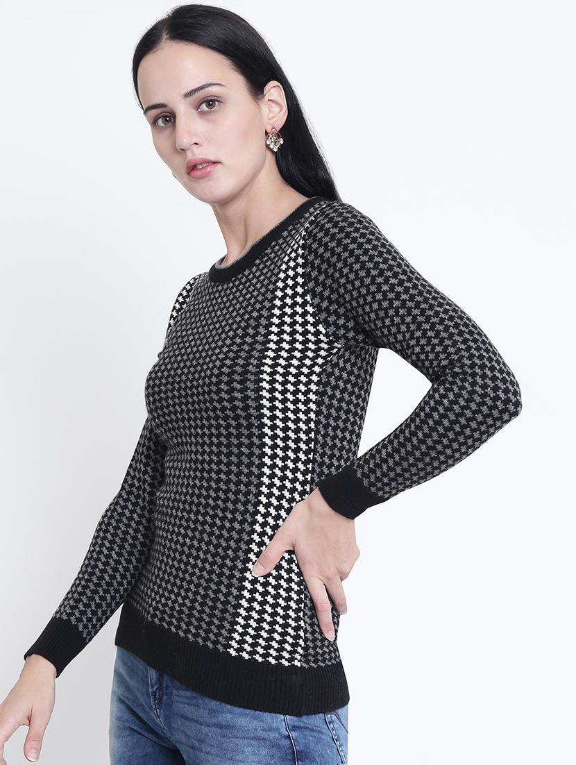 crew neck ribbed edge pulover - 15721735 - Zoom Image - 2
