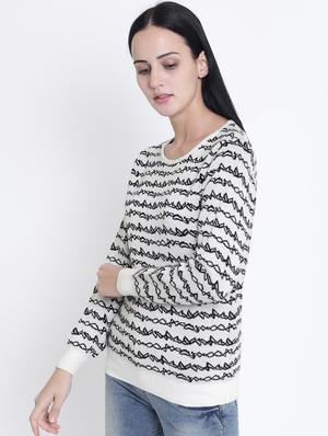 round neck ribbed edge pullover - 15721736 - Standard Image - 2