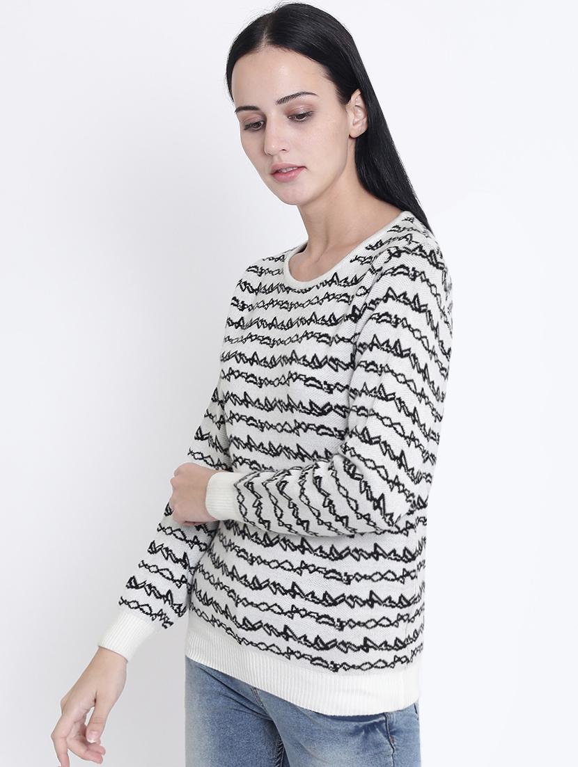 round neck ribbed edge pullover - 15721736 - Zoom Image - 2