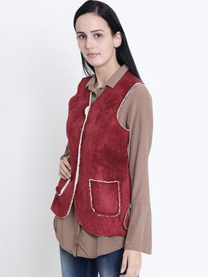 lace detail pocket patch waistcoat - 15721753 - Standard Image - 2