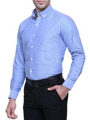 blue cotton formal shirt - 15722005 - Standard Image - 2