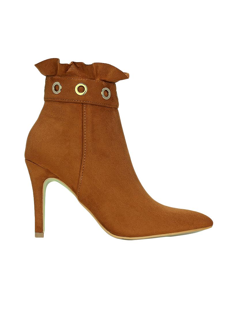 metal accent ruffled booties - 15722332 - Zoom Image - 2