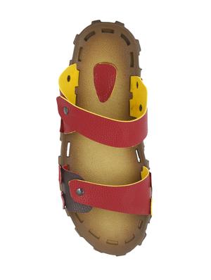 red leatherette slip on slippers - 15722394 - Standard Image - 5