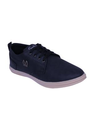 black leatherette lace up sneakers - 15724035 - Standard Image - 2