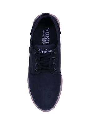 black leatherette lace up sneakers - 15724035 - Standard Image - 5