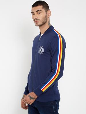 navy blue cotton casual jacket - 15724440 - Standard Image - 2