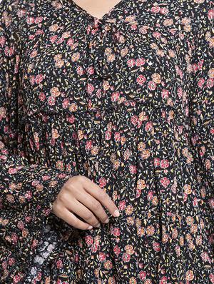 frill trim bell sleeved top - 15724580 - Standard Image - 5