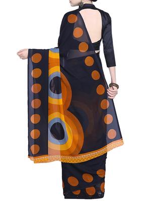geometrical printed saree with blouse - 15724727 - Standard Image - 2