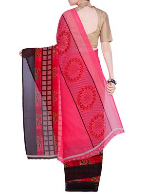 geometrical printed saree with blouse - 15724734 - Standard Image - 2