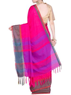 chevron zari border woven saree with blouse - 15724743 - Standard Image - 2