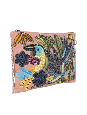 pink cotton regular sling bag - 15725210 - Standard Image - 5