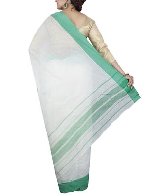 contrast border tant saree - 15725714 - Standard Image - 2