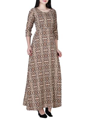 animal print maxi dress - 15726074 - Standard Image - 2