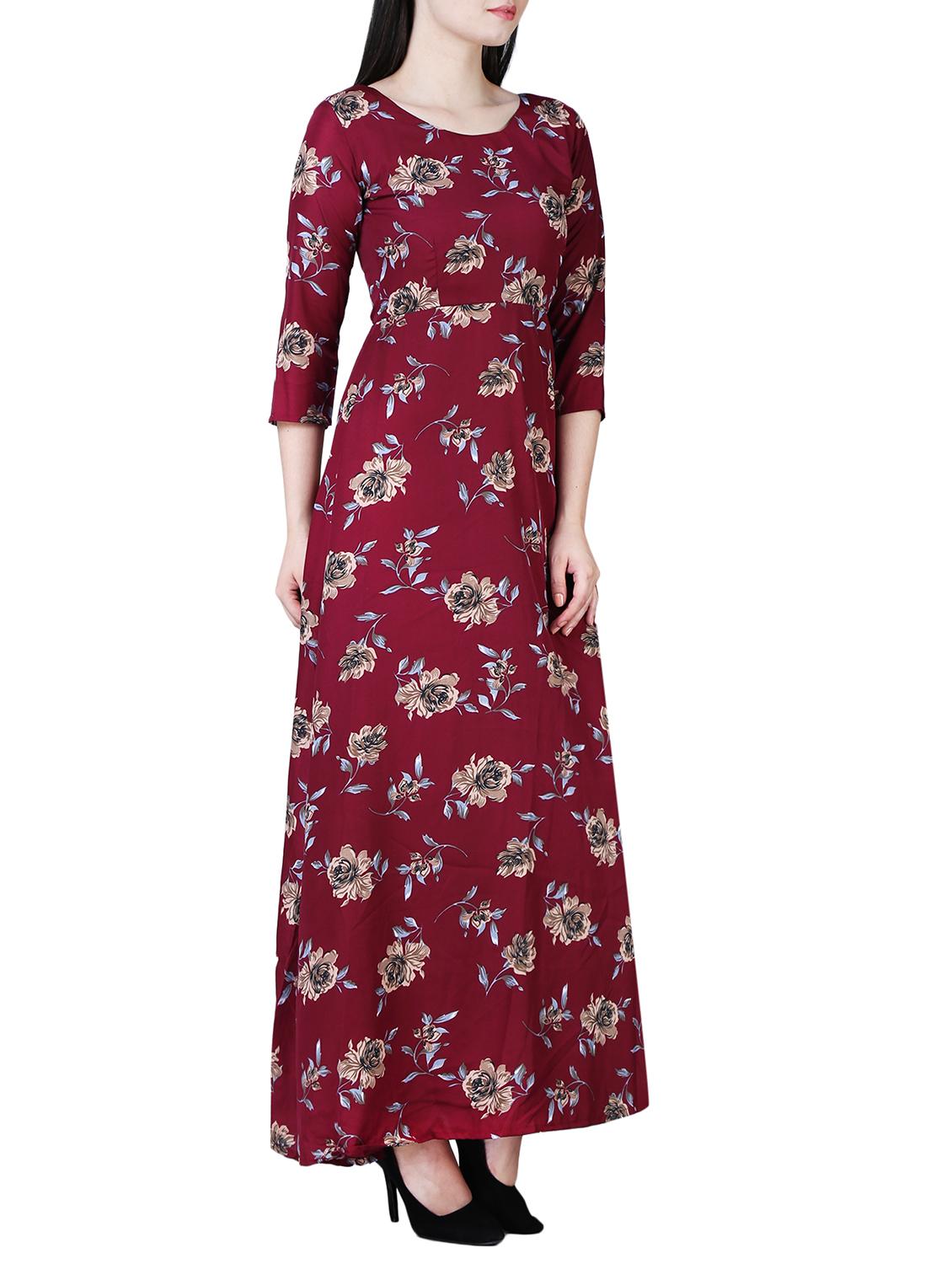 floral flared maxi dress - 15726077 - Zoom Image - 2