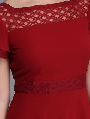 mesh paneled a-line dress - 15726261 - Standard Image - 5
