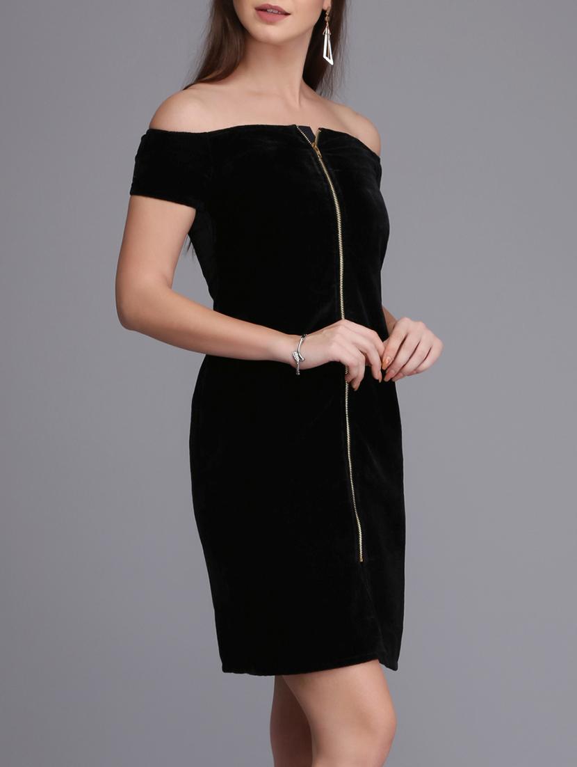 off shoulder zip up sheath dress - 15726265 - Zoom Image - 2