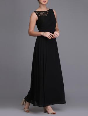 lace paneled flared maxi dress - 15726269 - Standard Image - 2