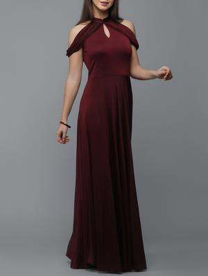 cold shoulder flared maxi dress - 15726277 - Standard Image - 2