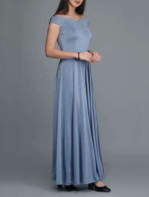 off shoulder flared maxi dress - 15726278 - Standard Image - 2