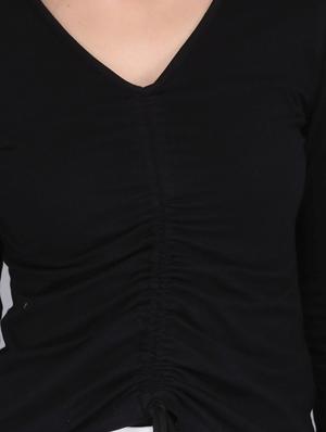 long sleeved ruched top - 15726290 - Standard Image - 5