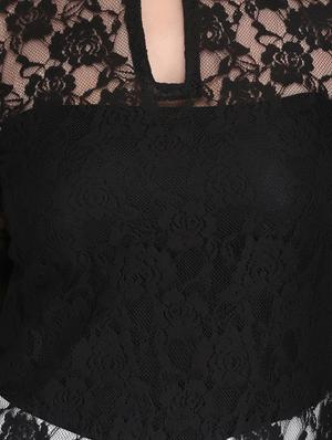 choker neck lace top - 15726292 - Standard Image - 5