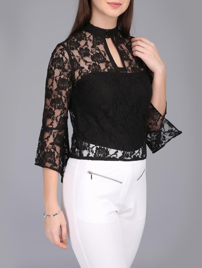 choker neck lace top - 15726292 - Zoom Image - 2