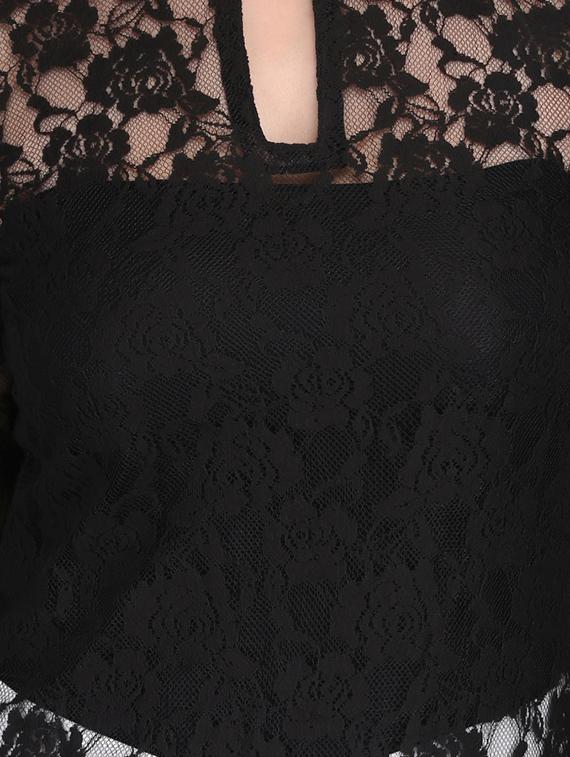 choker neck lace top - 15726292 - Zoom Image - 5