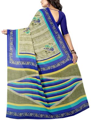 floral printed saree with blouse - 15726319 - Standard Image - 2