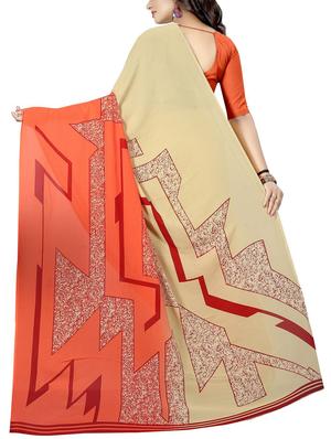 geometrical printed saree with blouse - 15726325 - Standard Image - 2
